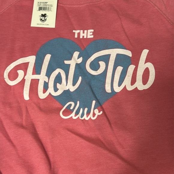 Wildfox Hot Tub Club Sweatshirt NWT bubblegum pink and blue graphics size Large - Picture 7 of 12